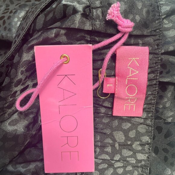 Kalore Women’s Black Animal Print Pants Sz L - NWT - Picture 7 of 10